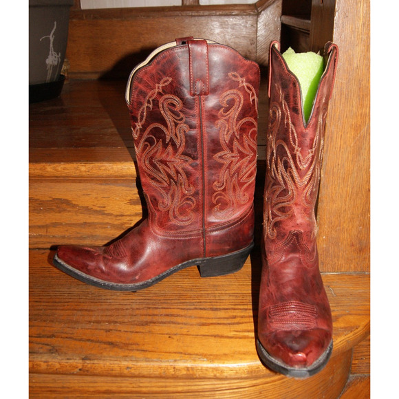 Smokey Mountain Boots Style 6471 Red Madison Pattern Women's Size 11 D - Picture 5 of 8
